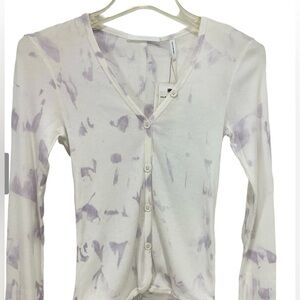 NWT Women’s Helmut Lang Pale Petal Tie-dye Thermal Top Small